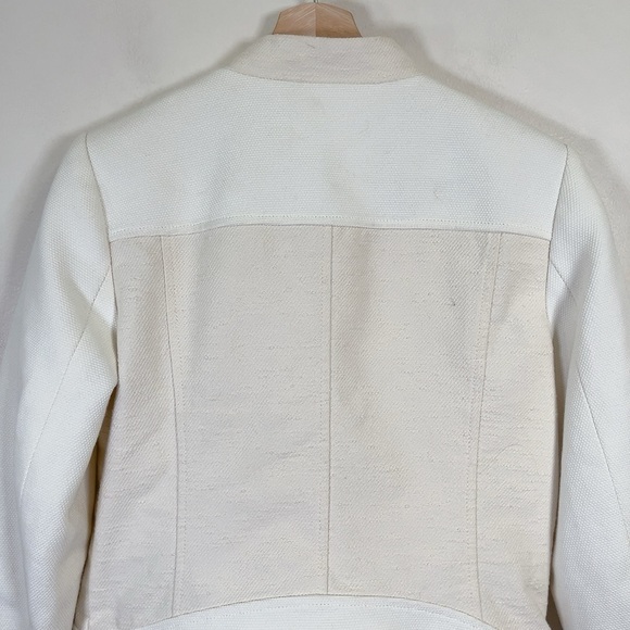 Banana Republic Beige Tan Moto Textured Zip  Jacket - Picture 12 of 14